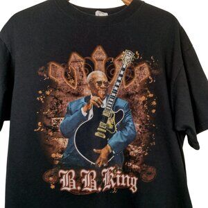 BB King Shirt Men Large 2010 Tour T American Blues Guitarist Guitar Music Black